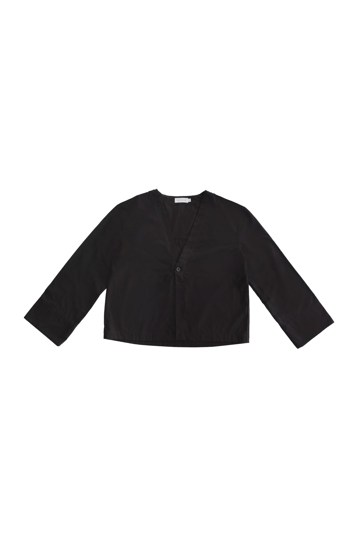 Collarless Jacket in Black