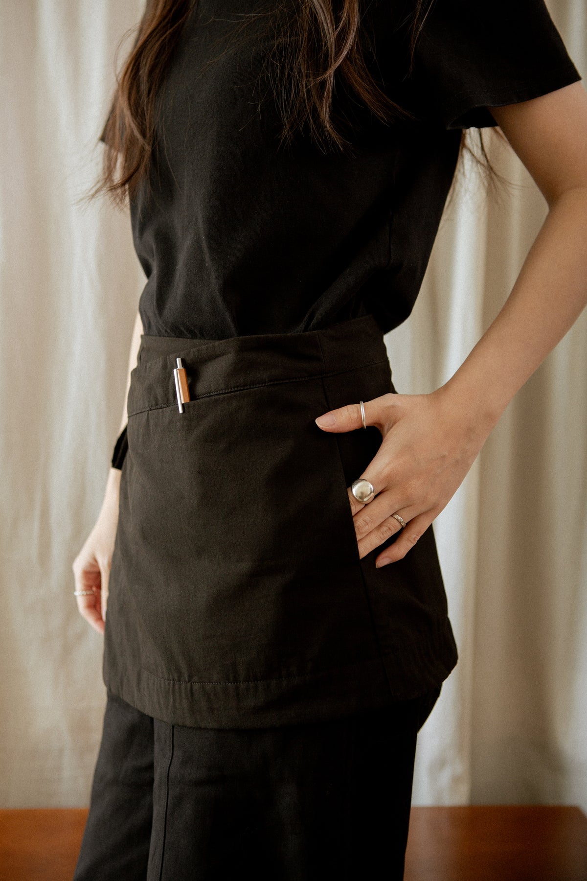 Apron Wrap / Skirt in Black