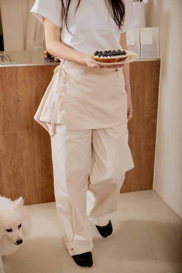 Apron Wrap / Skirt in Ecru