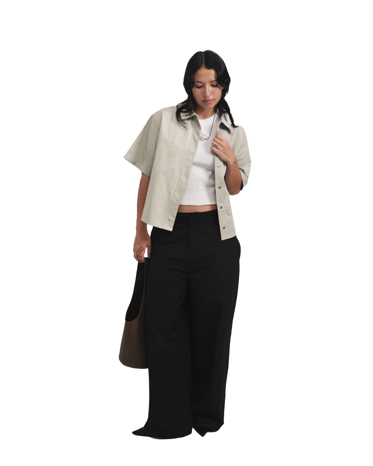 Nylon Slacks in Ink