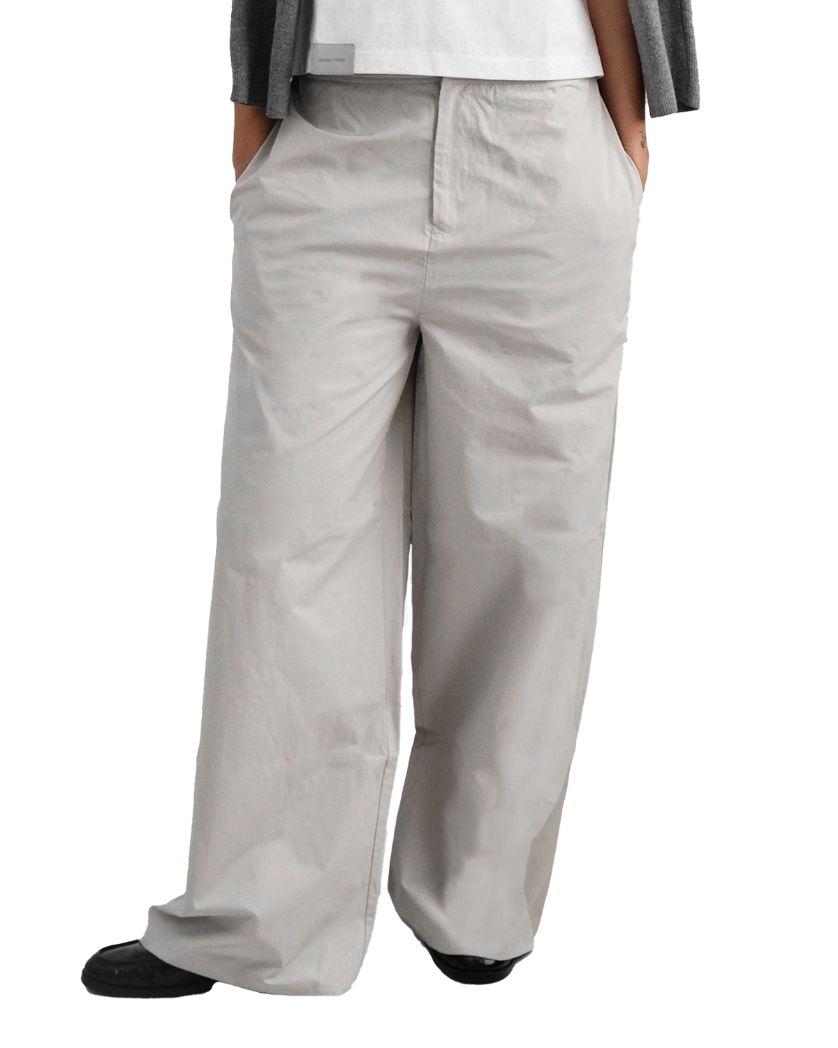 Nylon Slacks in Slate